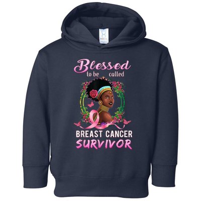 African American Breast Cancer Design Women Blessed Survivor Toddler Hoodie