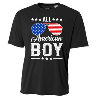 All American Boy 4th Of July Funny Patriotic Usa Matching Gift Cooling Performance Crew T-Shirt