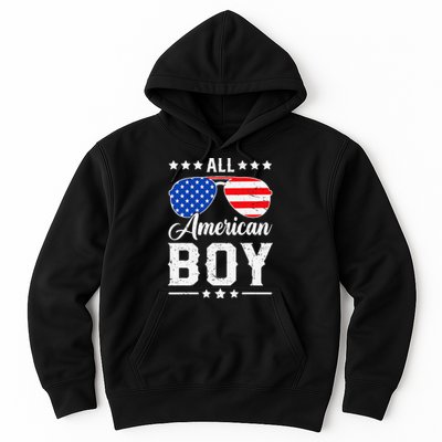 All American Boy 4th Of July Funny Patriotic Usa Matching Gift Hoodie