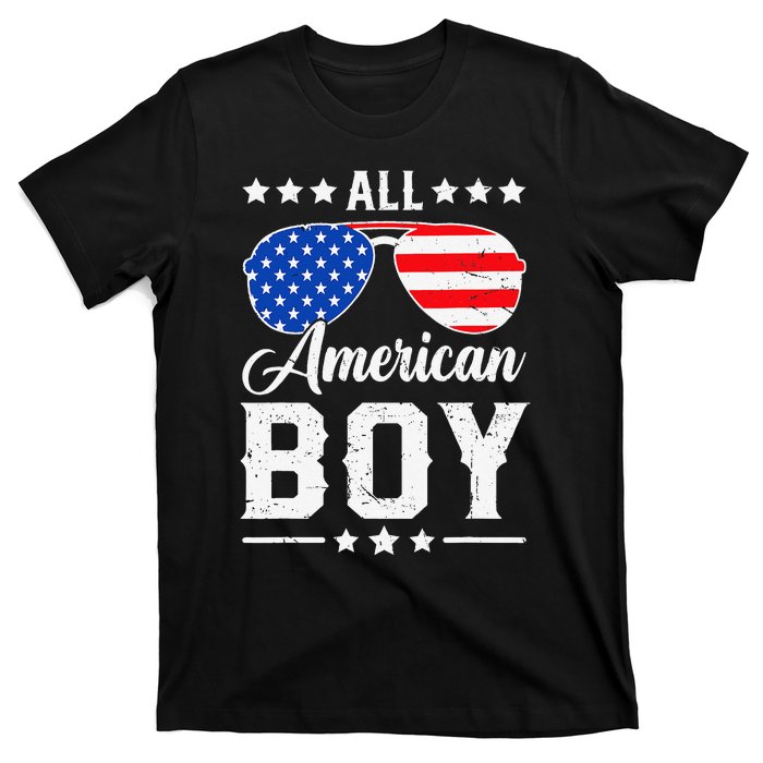 All American Boy 4th Of July Funny Patriotic Usa Matching Gift T-Shirt