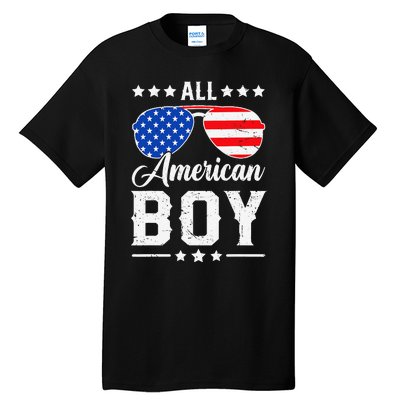 All American Boy 4th Of July Funny Patriotic Usa Matching Gift Tall T-Shirt