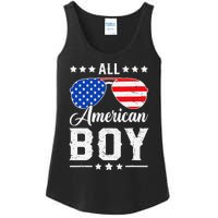 All American Boy 4th Of July Funny Patriotic Usa Matching Gift Ladies Essential Tank