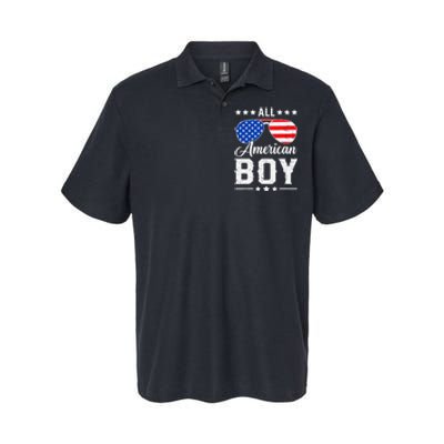 All American Boy 4th Of July Funny Patriotic Usa Matching Gift Softstyle Adult Sport Polo