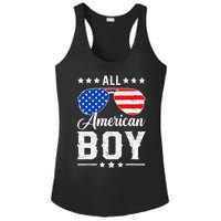 All American Boy 4th Of July Funny Patriotic Usa Matching Gift Ladies PosiCharge Competitor Racerback Tank