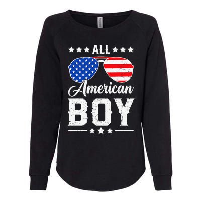 All American Boy 4th Of July Funny Patriotic Usa Matching Gift Womens California Wash Sweatshirt