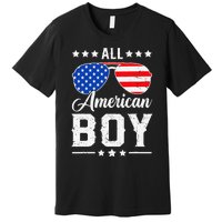 All American Boy 4th Of July Funny Patriotic Usa Matching Gift Premium T-Shirt