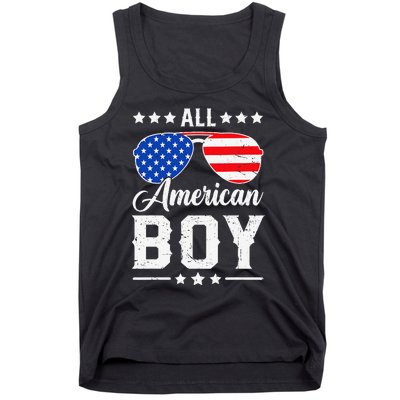 All American Boy 4th Of July Funny Patriotic Usa Matching Gift Tank Top