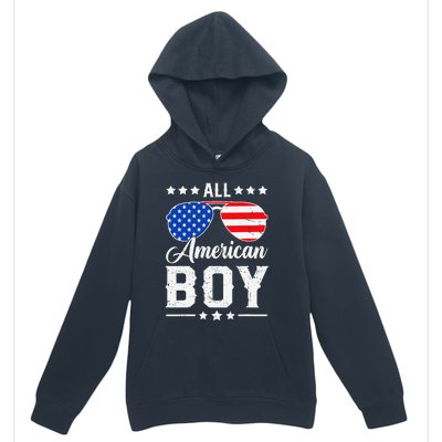 All American Boy 4th Of July Funny Patriotic Usa Matching Gift Urban Pullover Hoodie