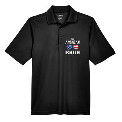 All American Bruh 4th Of July Boy Patriotic Gift Men's Origin Performance Pique Polo