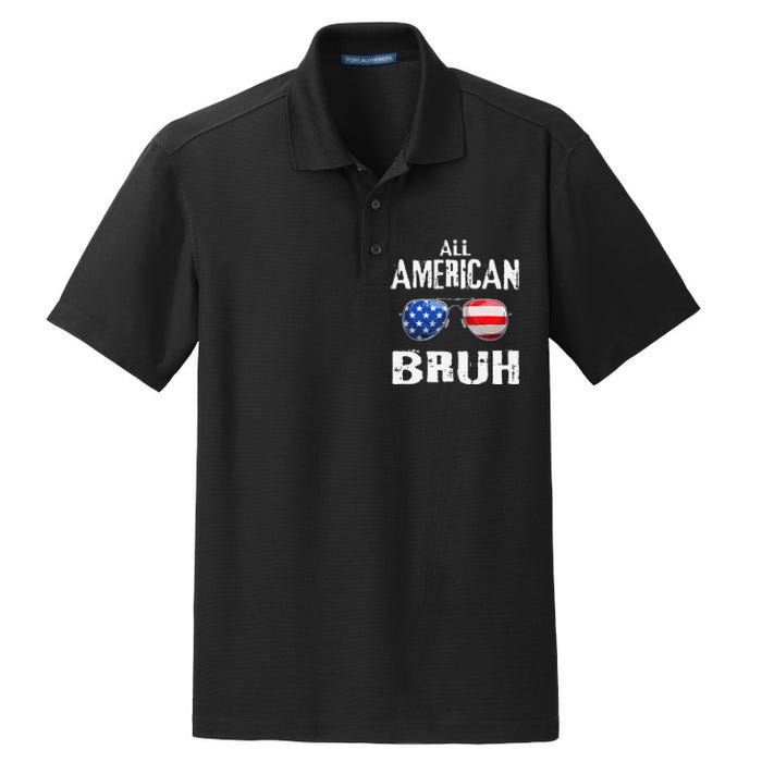 All American Bruh 4th Of July Boy Patriotic Gift Dry Zone Grid Polo