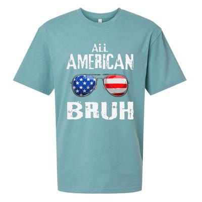 All American Bruh 4th Of July Boy Patriotic Gift Sueded Cloud Jersey T-Shirt