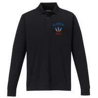 All American Bruh 4th Of July Teens Performance Long Sleeve Polo