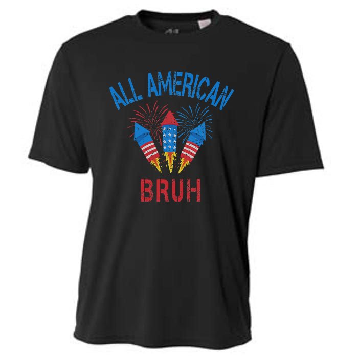 All American Bruh 4th Of July Teens Cooling Performance Crew T-Shirt