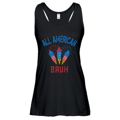 All American Bruh 4th Of July Teens Ladies Essential Flowy Tank