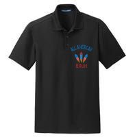 All American Bruh 4th Of July Teens Dry Zone Grid Polo