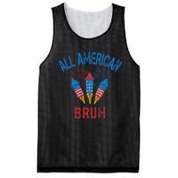 All American Bruh 4th Of July Teens Mesh Reversible Basketball Jersey Tank