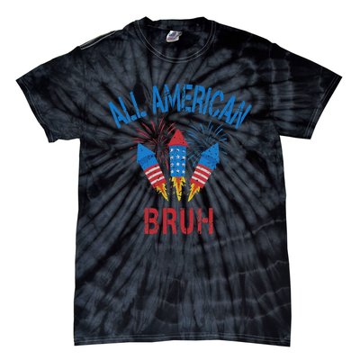 All American Bruh 4th Of July Teens Tie-Dye T-Shirt