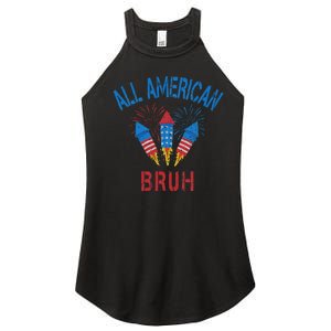 All American Bruh 4th Of July Teens Women's Perfect Tri Rocker Tank