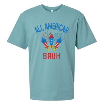 All American Bruh 4th Of July Teens Sueded Cloud Jersey T-Shirt