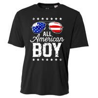 All American Boy 4th Of July Usa Sunglasses Family Matching Cooling Performance Crew T-Shirt