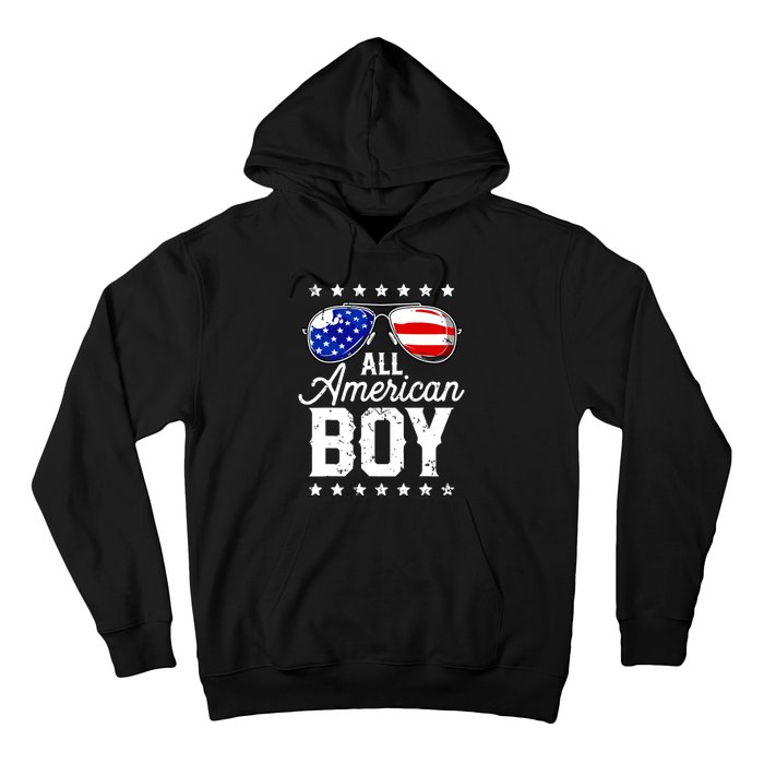 All American Boy 4th Of July Usa Sunglasses Family Matching Hoodie