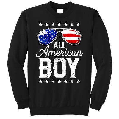 All American Boy 4th Of July Usa Sunglasses Family Matching Sweatshirt