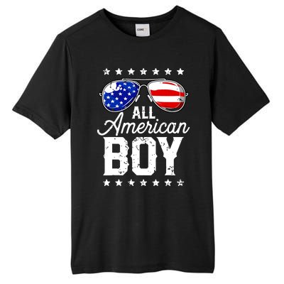 All American Boy 4th Of July Usa Sunglasses Family Matching Tall Fusion ChromaSoft Performance T-Shirt