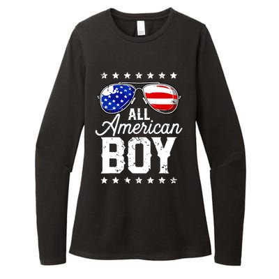 All American Boy 4th Of July Usa Sunglasses Family Matching Womens CVC Long Sleeve Shirt