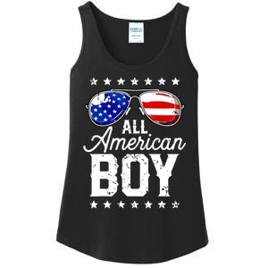 All American Boy 4th Of July Usa Sunglasses Family Matching Ladies Essential Tank