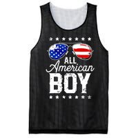 All American Boy 4th Of July Usa Sunglasses Family Matching Mesh Reversible Basketball Jersey Tank