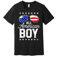 All American Boy 4th Of July Usa Sunglasses Family Matching Premium T-Shirt