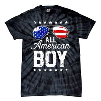 All American Boy 4th Of July Usa Sunglasses Family Matching Tie-Dye T-Shirt