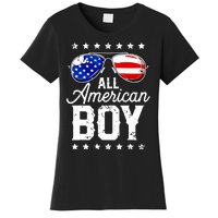 All American Boy 4th Of July Usa Sunglasses Family Matching Women's T-Shirt