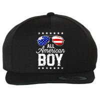 All American Boy 4th Of July Usa Sunglasses Family Matching Wool Snapback Cap