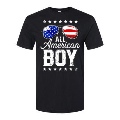 All American Boy 4th Of July Usa Sunglasses Family Matching Softstyle CVC T-Shirt