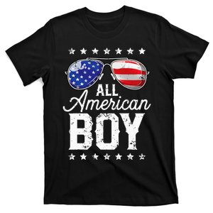 All American Boy 4th Of July Usa Sunglasses Family Matching T-Shirt