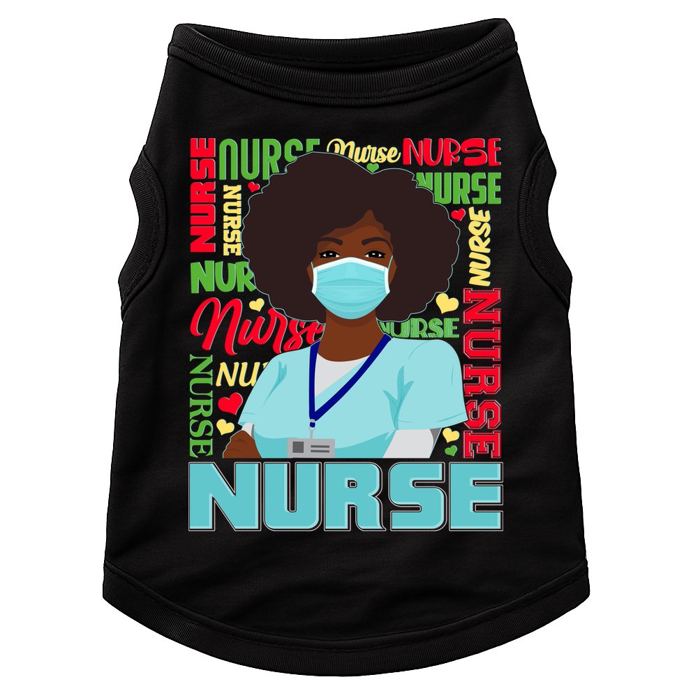 African American Black Nurse Doggie Tank