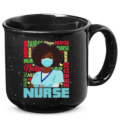 African American Black Nurse 15oz Campfire Ceramic Mug