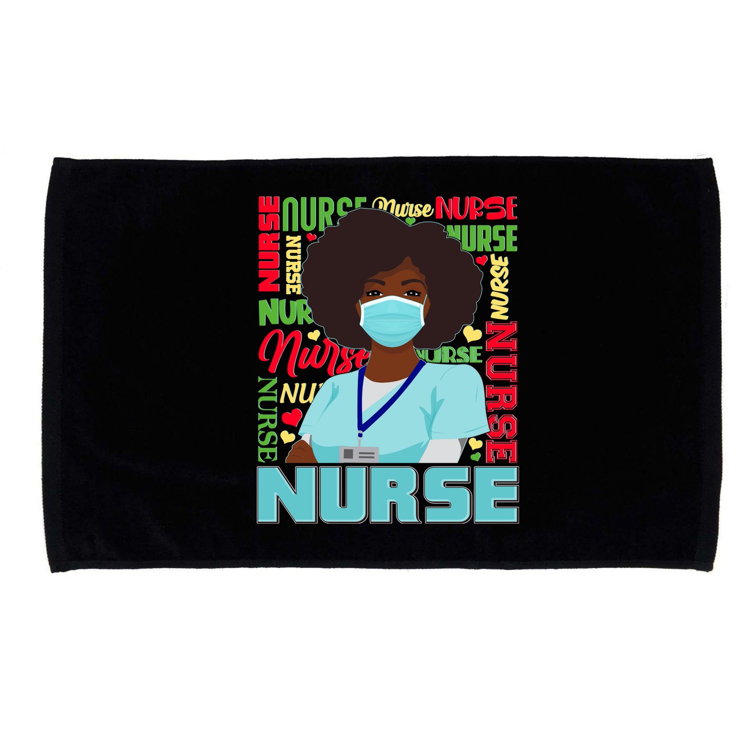 African American Black Nurse Microfiber Hand Towel