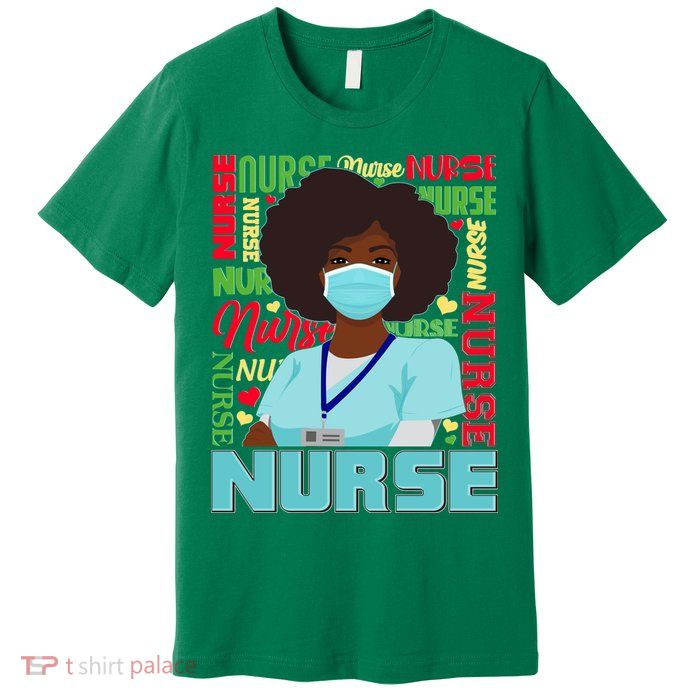 African American Black Nurse Premium T-Shirt