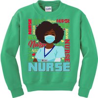 African American Black Nurse Kids Sweatshirt