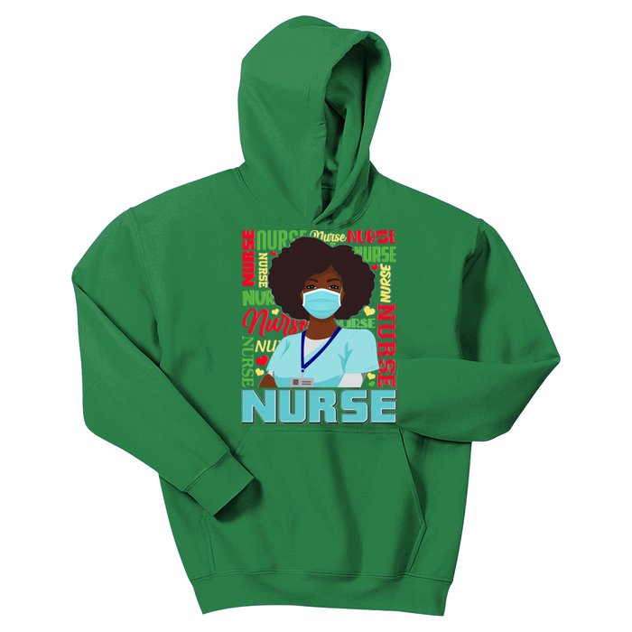 African American Black Nurse Kids Hoodie