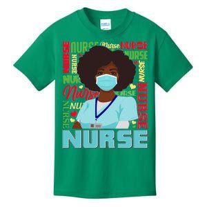 African American Black Nurse Kids T-Shirt