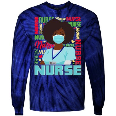 African American Black Nurse Tie-Dye Long Sleeve Shirt