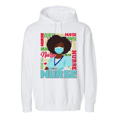 African American Black Nurse Garment-Dyed Fleece Hoodie