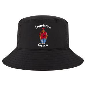 African American Baseball Mom Capricorn Queen Zodiac Sign Cool Gift Cool Comfort Performance Bucket Hat