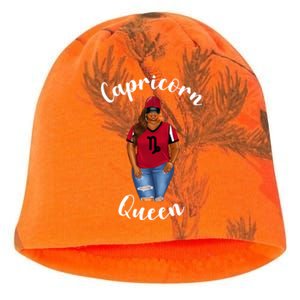 African American Baseball Mom Capricorn Queen Zodiac Sign Cool Gift Kati - Camo Knit Beanie