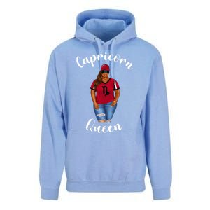 African American Baseball Mom Capricorn Queen Zodiac Sign Cool Gift Unisex Surf Hoodie