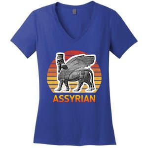 Assyrian : Assyrian Bull Flag Gift Women's V-Neck T-Shirt