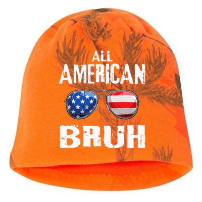 All American Bruh 4th Of July Patriotic Kati - Camo Knit Beanie